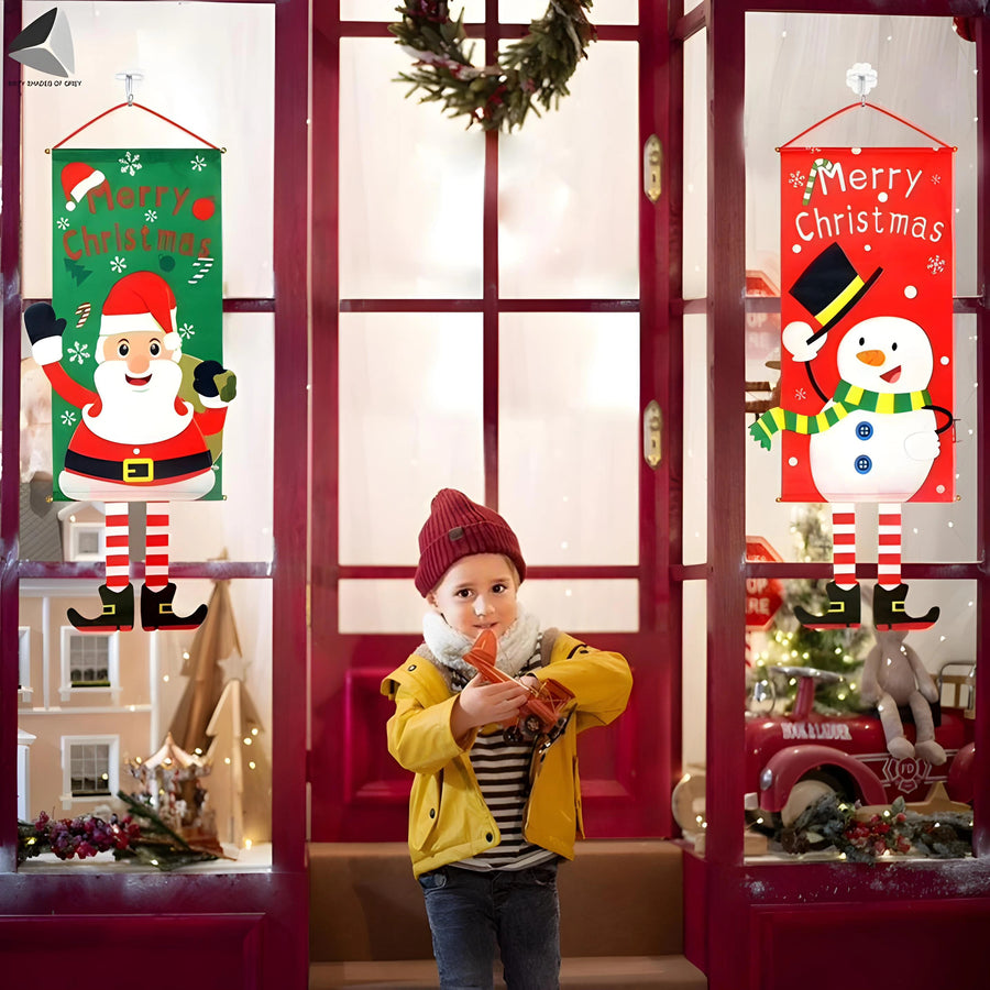 set of 3 christmas banner for decoration