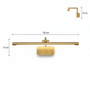 Modern Gold LED Picture Wall Light 50cm | 3 Color Changing | Slim Metal Art & Mirror Light