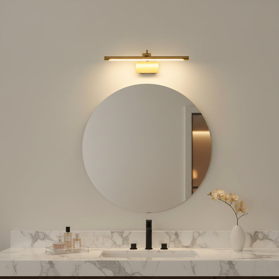 Modern Gold LED Picture Wall Light 50cm | 3 Color Changing | Slim Metal Art & Mirror Light