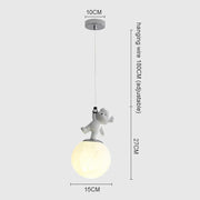 Pendant Kids Room Light with Glowing Light Cartoon Wall Light,