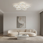 Luxury Petal LED Ceiling Light with Remote | Dimmable Modern Flush Mount | 68 cm