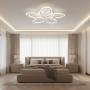 Luxury Petal LED Ceiling Light with Remote | Dimmable Modern Flush Mount | 68 cm