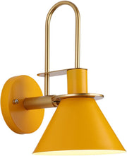 Cone Wall Sconce - Yellow Metal Wall Lamp