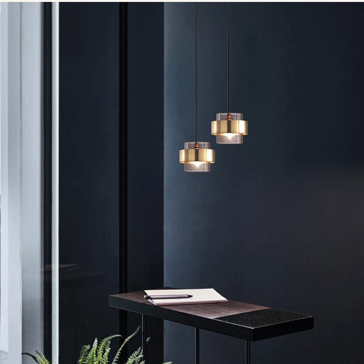 Modern Glass Pendant Light Fixtures Brass Ceiling Hanging Light