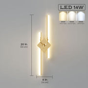 Modern Minimalist Living Room LED Acrylic Wall Lamp (Golden)
