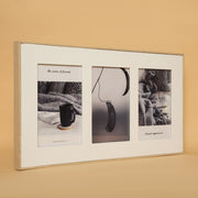 Photo frame with 3 memories in 1 frame