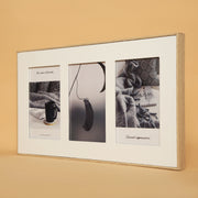 Photo frame with 3 memories in 1 frame