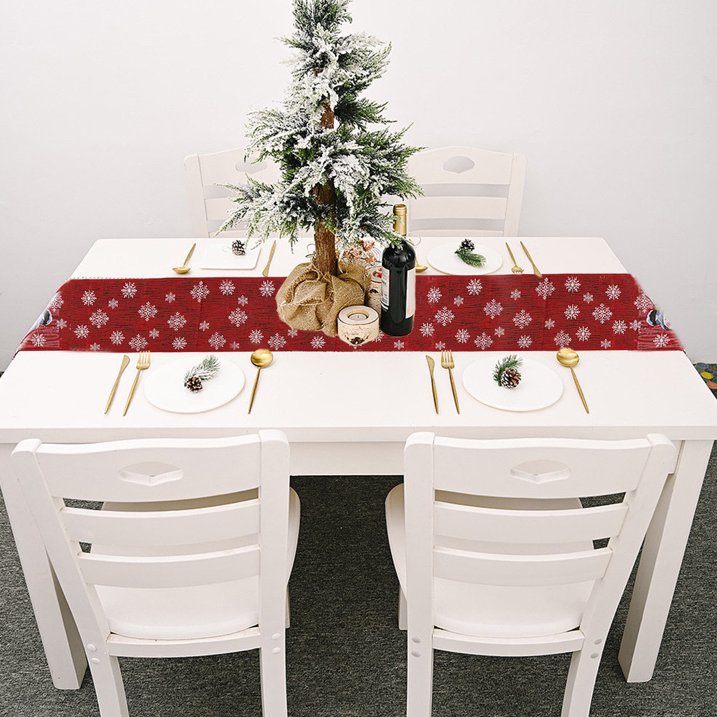 snowman Table Runner Dining Table Decoration