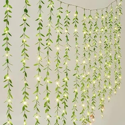 Artificial Vine Leaf Curtain LED String Light, 200 LEDs