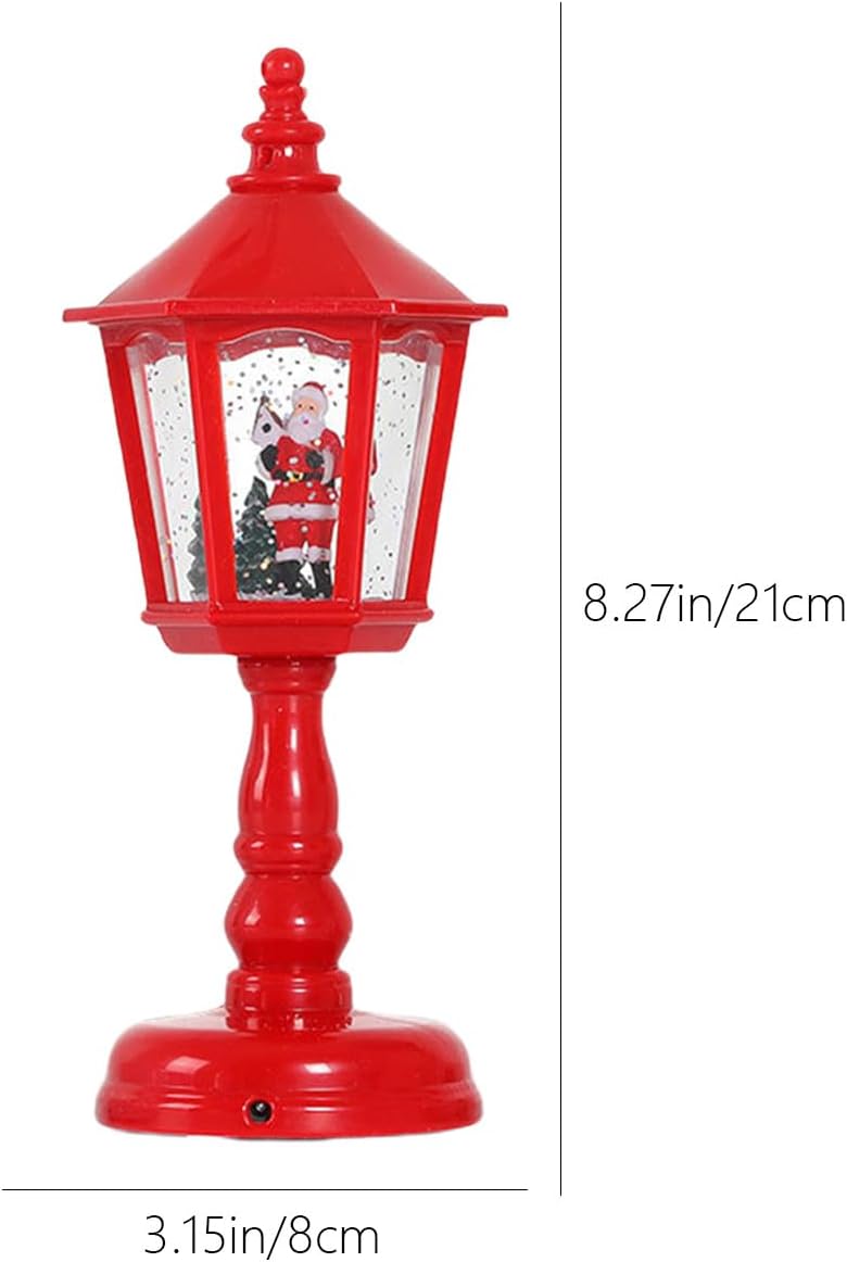 Christmas Table Lamp with Snow Night Light and Music Luminous Ornaments.