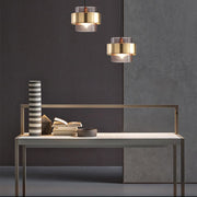Modern Glass Pendant Light Fixtures Brass Ceiling Hanging Light