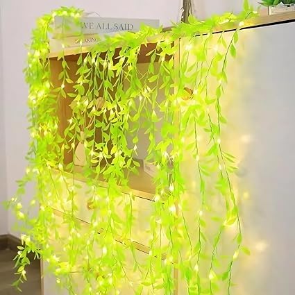 Artificial Vine Leaf Curtain LED String Light, 200 LEDs