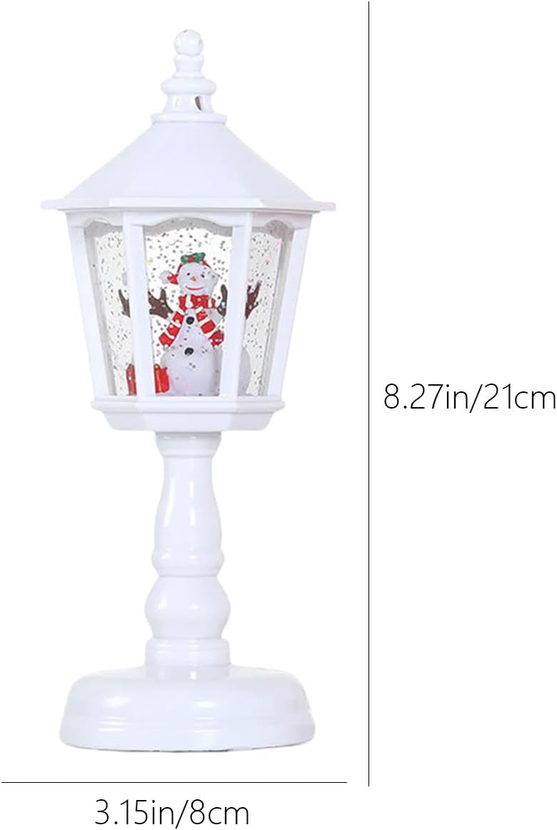 Christmas Table Lamp with Snow Night Light and Music Luminous Ornaments.