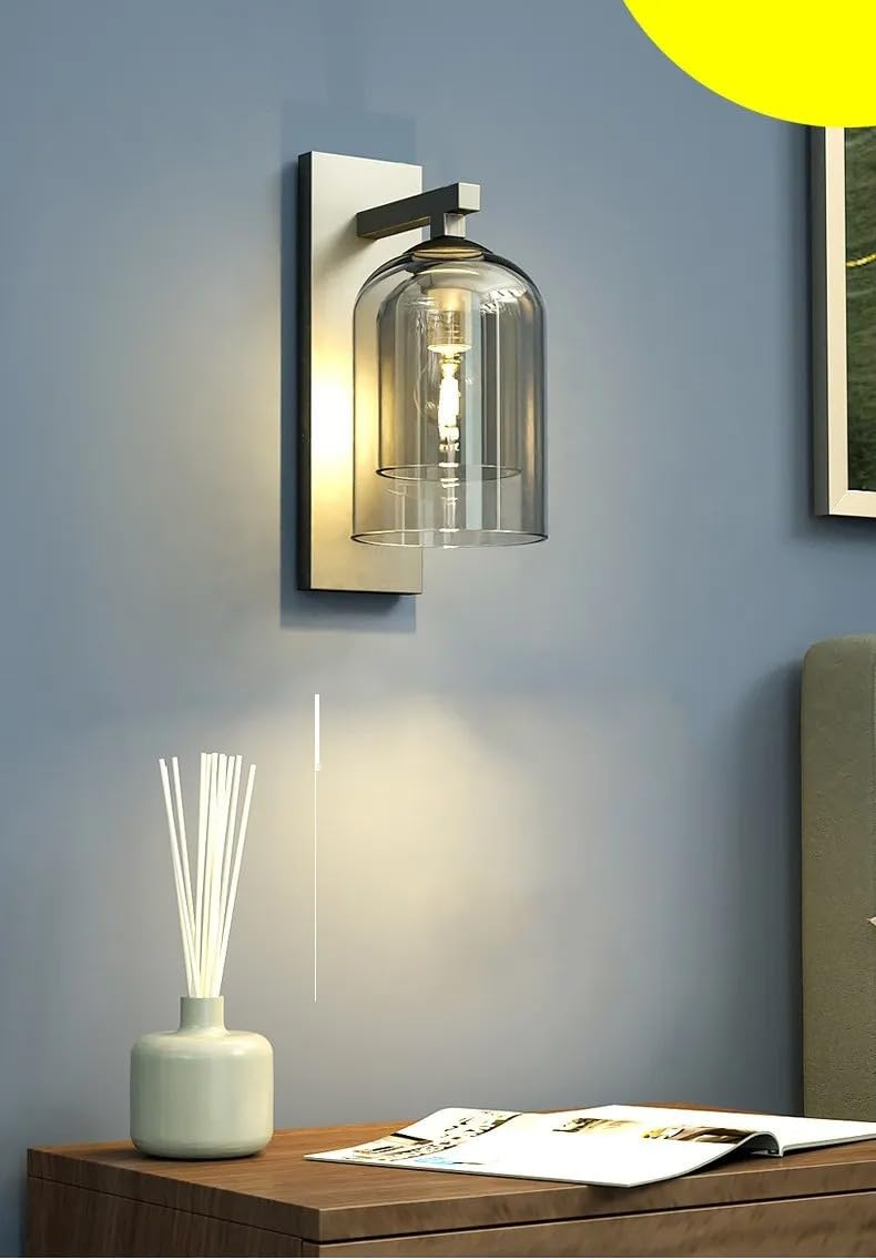 Matte Black Smoky Wall Light/Sconce by Grover Lights