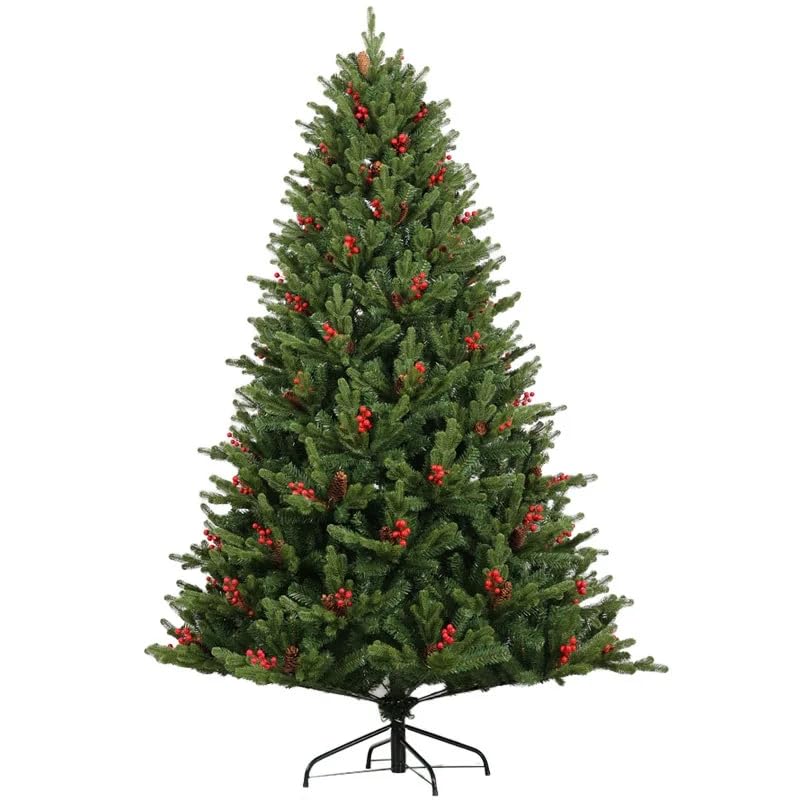 Pine Resin Christmas Tree with Red Cherries (6ft & 5ft)