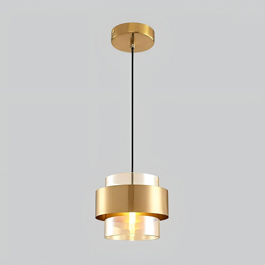 Modern Glass Pendant Light Fixtures Brass Ceiling Hanging Light