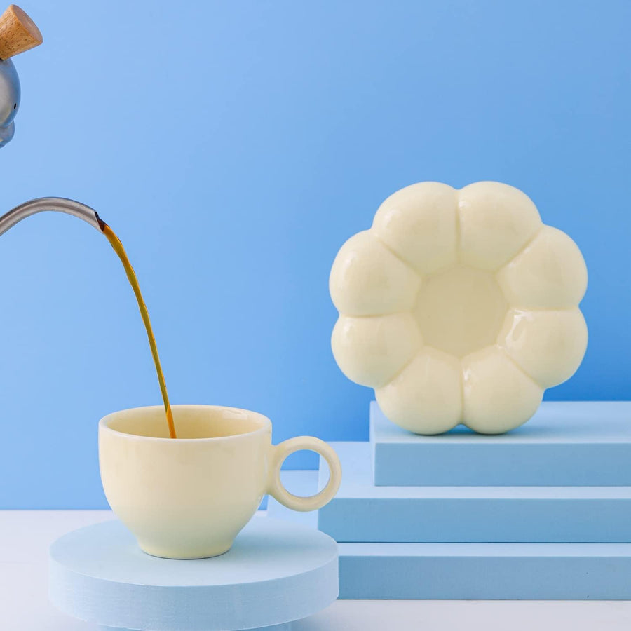 ceramic bubble tea cup set
