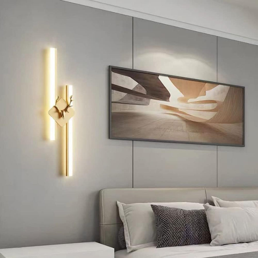 Modern Minimalist Living Room LED Acrylic Wall Lamp (Golden)