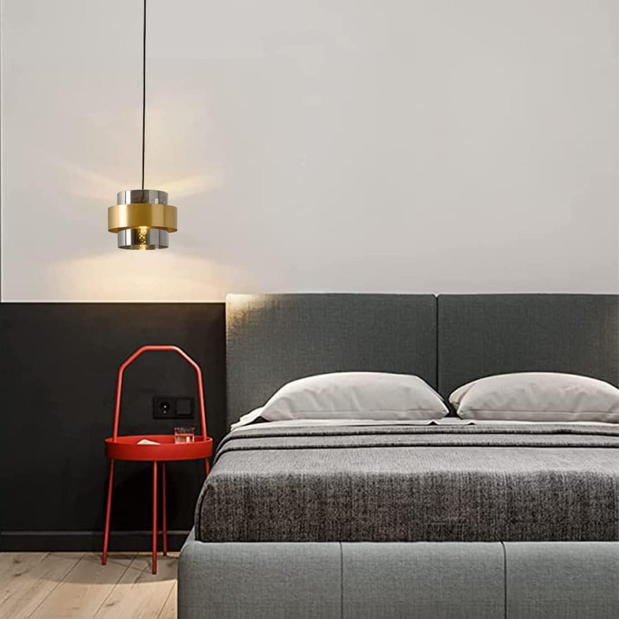 Modern Glass Pendant Light Fixtures Brass Ceiling Hanging Light
