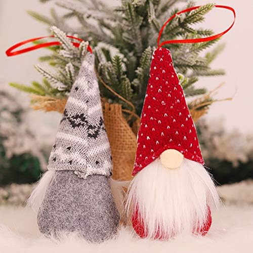 5 Pack Christmas Plush Ornaments Set - Xmas Hanging Decorations