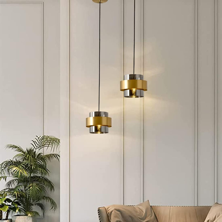 Modern Glass Pendant Light Fixtures Brass Ceiling Hanging Light