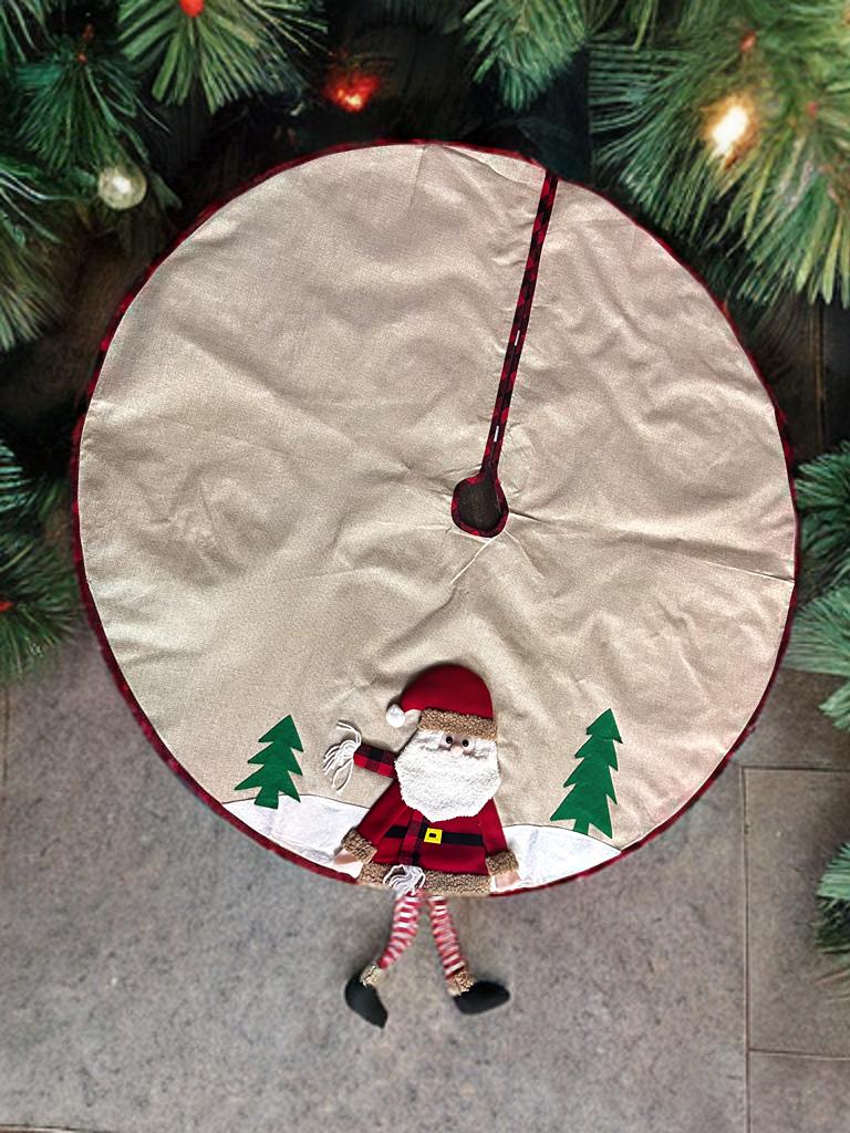 Santa 120 CM -  large Christmas Skirt with hanging legs