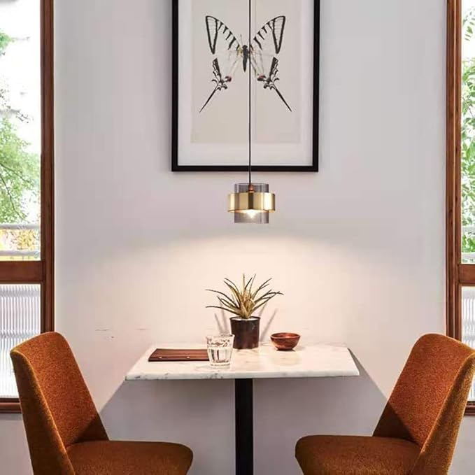 Modern Glass Pendant Light Fixtures Brass Ceiling Hanging Light