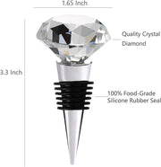 Wine Stoppers, Decorative Crystal Diamond Wine Bottle