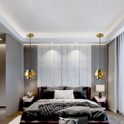Modern Glass Pendant Light Fixtures Brass Ceiling Hanging Light