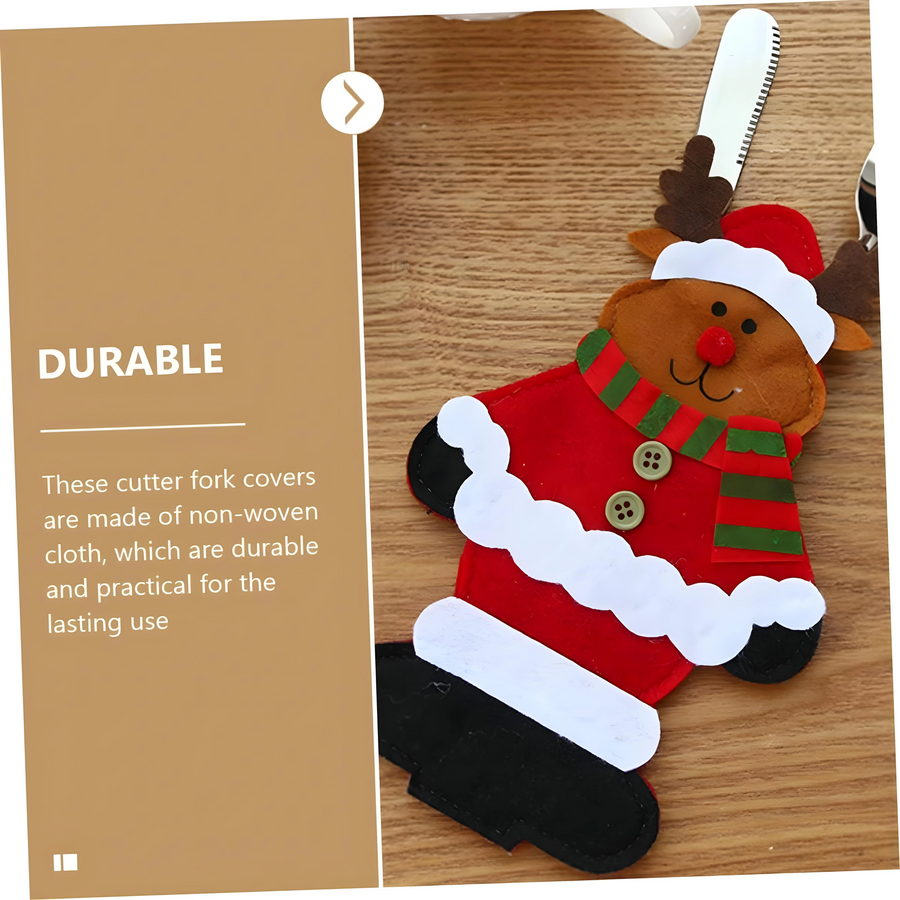 set of 3 Pcs Christmas Cutlery Holder