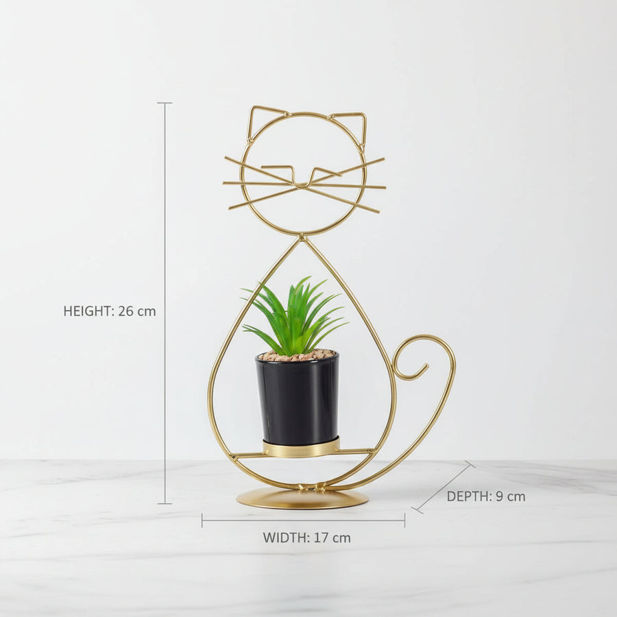 Nordic Table decor with artifical planter