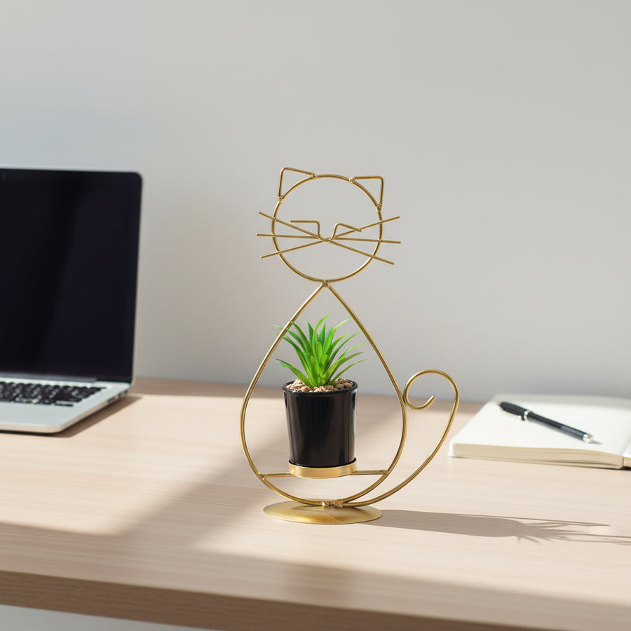 Nordic Table decor with artifical planter