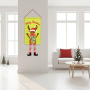 Christmas Porch Banner Set of 3 – 80cm Santa, Snowman & Reindeer Hanging Flags for Door & Window Décor