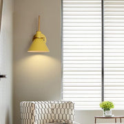 Cone Wall Sconce - Yellow Metal Wall Lamp