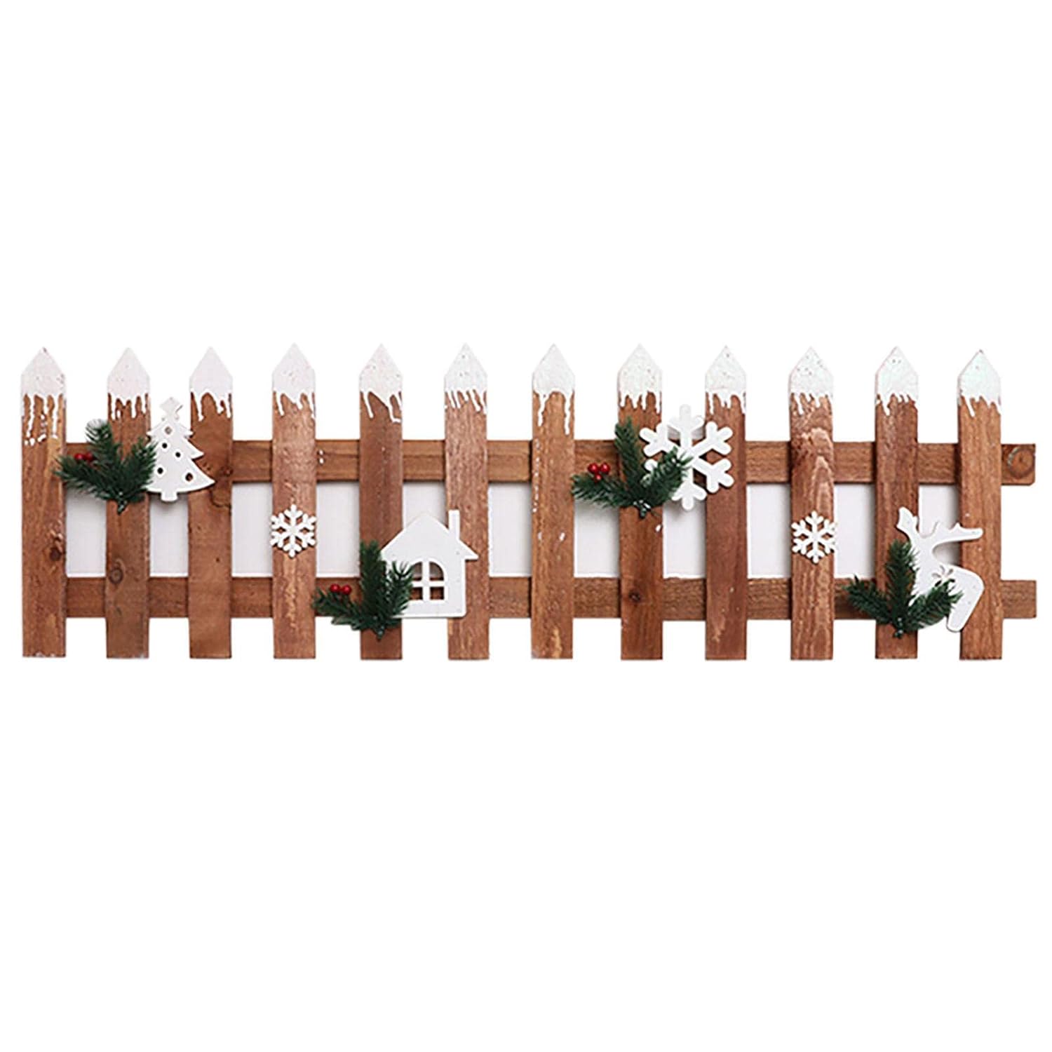 Christmas Tree Fence, Thick Wooden Picket Fence xmasTree