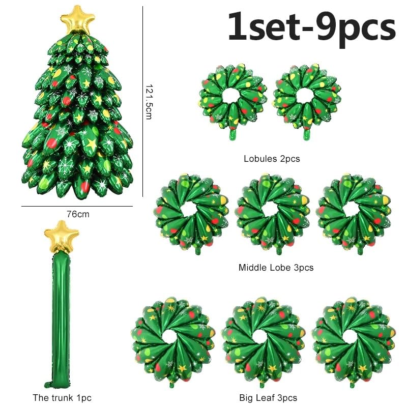 51-inch Tall Star topped Christmas Tree Foil Balloon