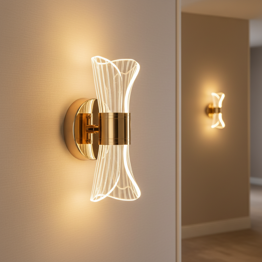 Modern LED Wall Sconces, Decorative Wall Light Fixtures 10W Acrylic 3 Color