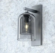 Matte Black Smoky Wall Light/Sconce by Grover Lights