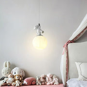 Pendant Kids Room Light with Glowing Light Cartoon Wall Light,