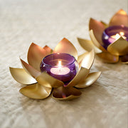 Tealight Golden Lotus Jar