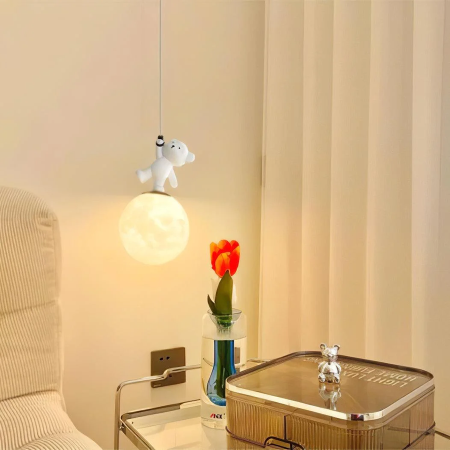 Pendant Kids Room Light with Glowing Light Cartoon Wall Light,