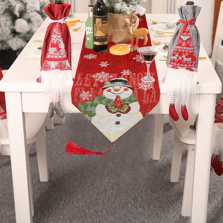 snowman Table Runner Dining Table Decoration