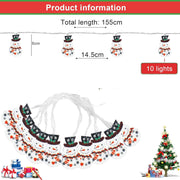 1.5 m 10 snowmen LED Fairy Lights- Plug in