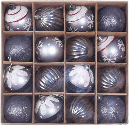 Christmas Ball Ornaments,16Pcs/Set (SILVER)