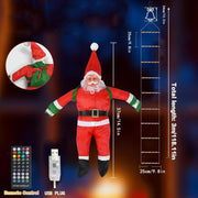 Santa Climbing LED Ladder Light – Festive Outdoor Christmas Decoration