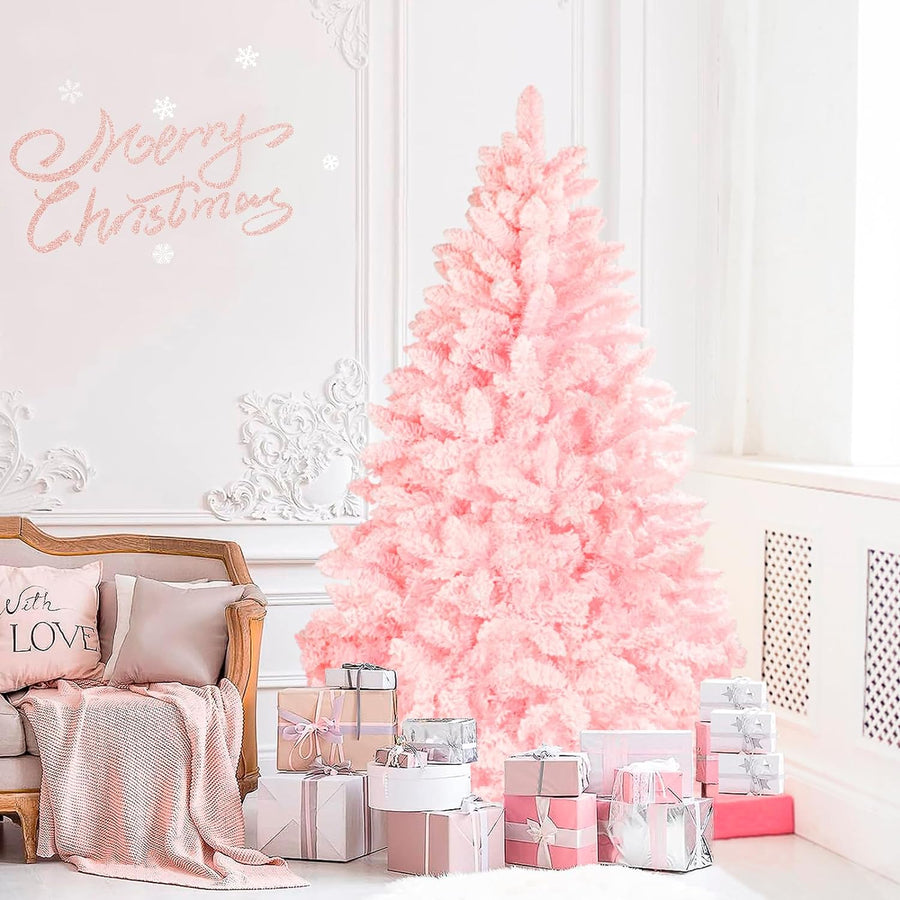 Candy floss Pink snow X'mas tree(approx 5ft)