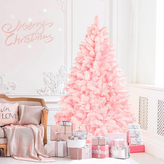 Candy floss Pink snow X'mas tree 6ft