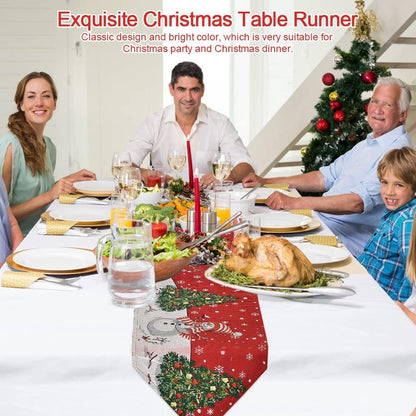 snowman Table Runner Dining Table Decoration