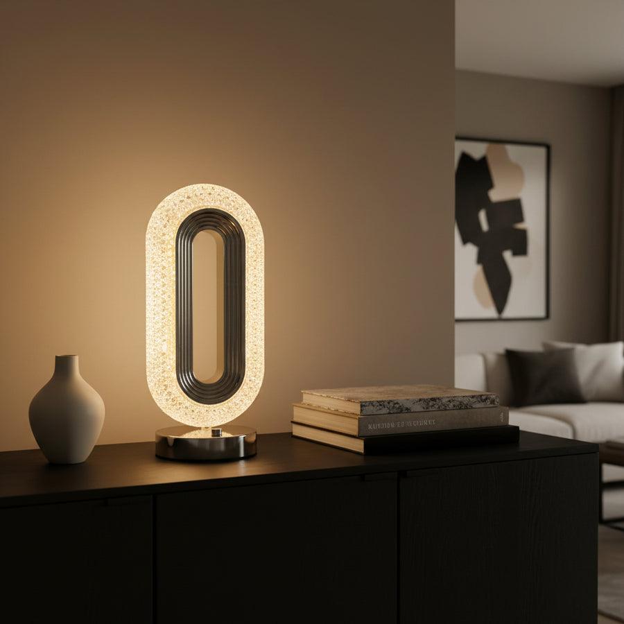 3-Color Rechargeable LED Decorative Table Lamp – Touch Control, Modern Sculptural Design