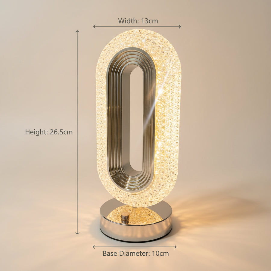 3-Color Rechargeable LED Decorative Table Lamp – Touch Control, Modern Sculptural Design